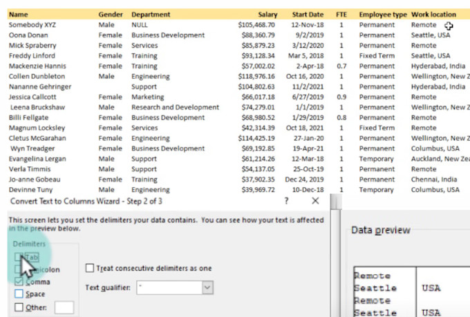 do excel data cleaning and formatting